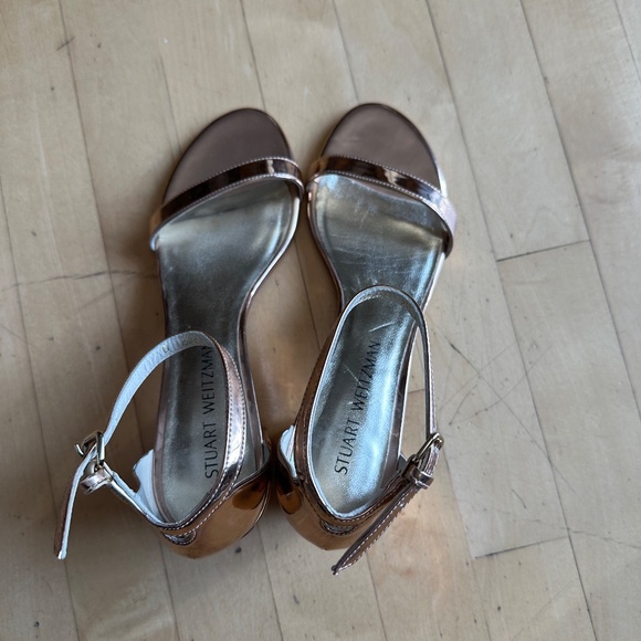 NWOT Stuart Weitzman Simply Rose Gold  sandal, 7.5 CB2502 - Picture 5 of 7